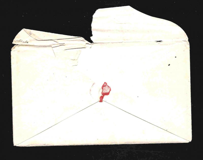 1 Stampless Cover with enclosed letter.  Franked 10-cents.
