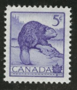 CANADA Scott 336  MNH** 1954 5c Beaver CV$0.30