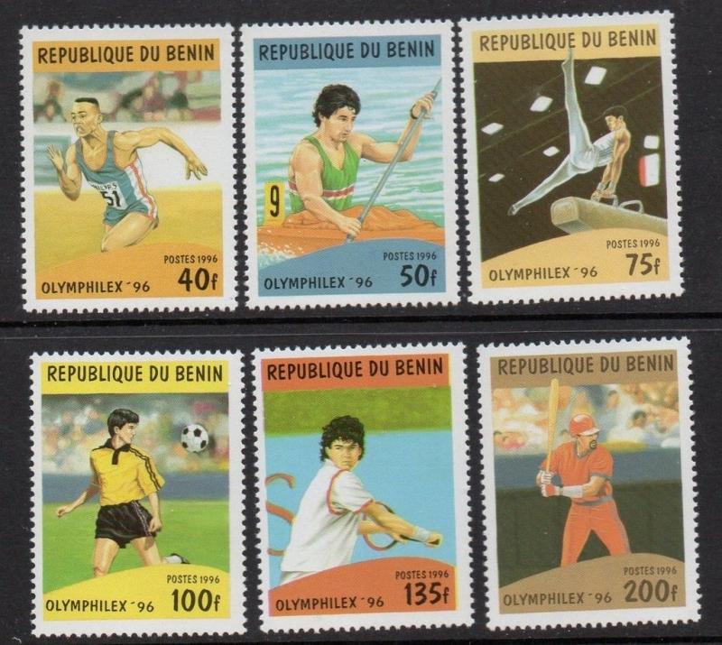 Benin 1996 Olympics VF MNH (857-62)