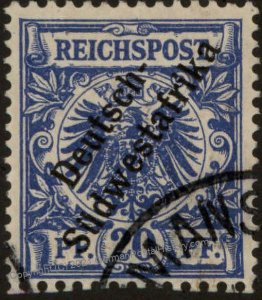 German 1898 SW Africa KEETMANSHOOP DSWA Mi8 Overprinted Deutsches Reich 104231