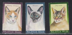 Malaysia # 688-689 & 691-692, Cats of Malaysia, NH, 1/2 Cat.