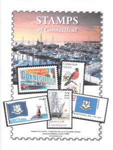 US Connecticut Stamp Album. 18 pages. Am. Phil. Society. Lots of pictures