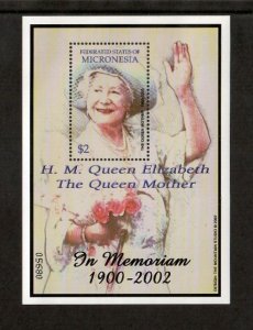 Micronesia 2002 - Queens Mother - Souvenir Stamp Sheet - Scott #506 - MNH