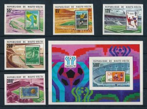 [112772] Upper Volta Burkina Faso 1977 World Cup football Argentina Imperf. MNH