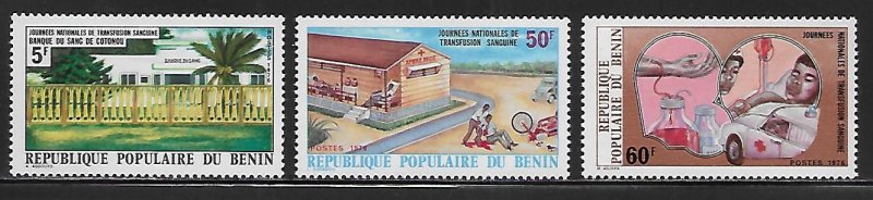 Benin 354-356 National Blood Donors Day set MNH