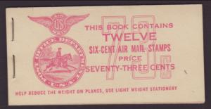 US C25a,BKC3 Airplane Booklet MNH VF