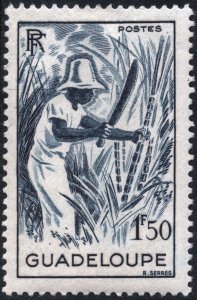 Guadeloupe SC#194 1.50 ₣ Sugar Cane (1947) MH