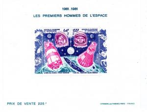New Caledona #C173a, Astronauts souvenir sheet MNH, CV $15
