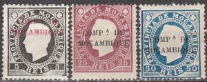 Mozambique Company #1, 4, 6   F-VF Unused  CV $9.00 (A15038)