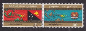 Papua New Guinea # 423-424, Map of South East Asia, Used, 1/2 Cat.