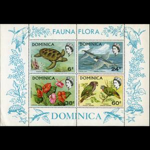 DOMINICA 1970 - Scott# 300a S/S Fauna NH