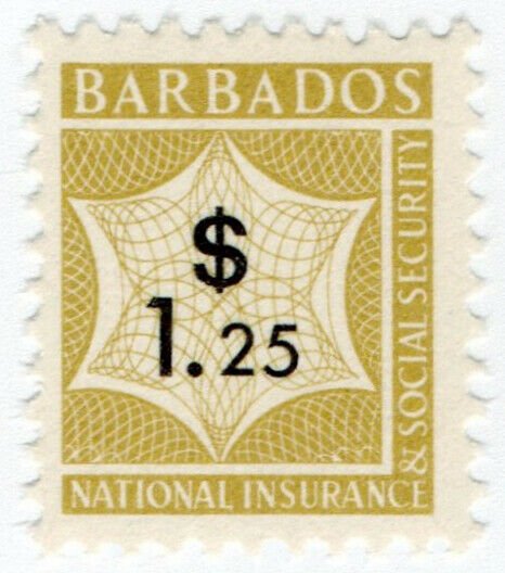 (I.B) Barbados Revenue : National Insurance & Social Security $1.25 (unlisted)