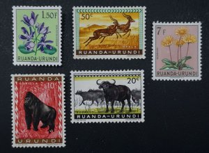 RUANDA-URUNDI   Small lot of 5 stamps Rwanda MH