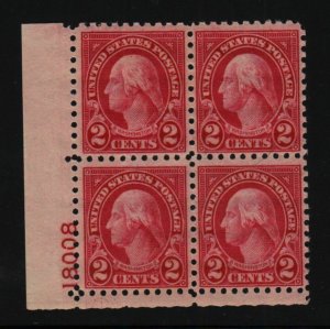 1924 Sc 583 MNH original gum plate block 18008LL CV $110