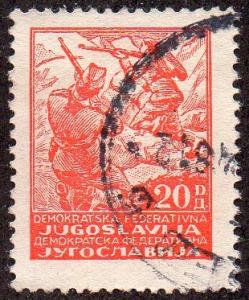 Yugoslavia 184 - Used - 20d Partisans (1945)