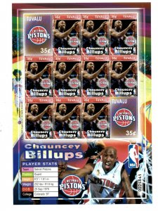 Tuvalu 2006 - NBA Detroit Pistons - Chauncey Billups - Sheet of 12 Stamps - MNH