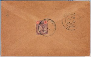 39632 - INDIA - POSTAL HISTORY - Cover from BATU PAHAT to SINGAPORE - 1927-