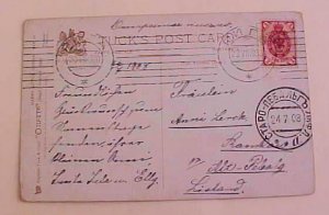 LATVIA ELEPAHNT & NEGRO PICTURE CARD 1908 RIGA B/S CTAPO