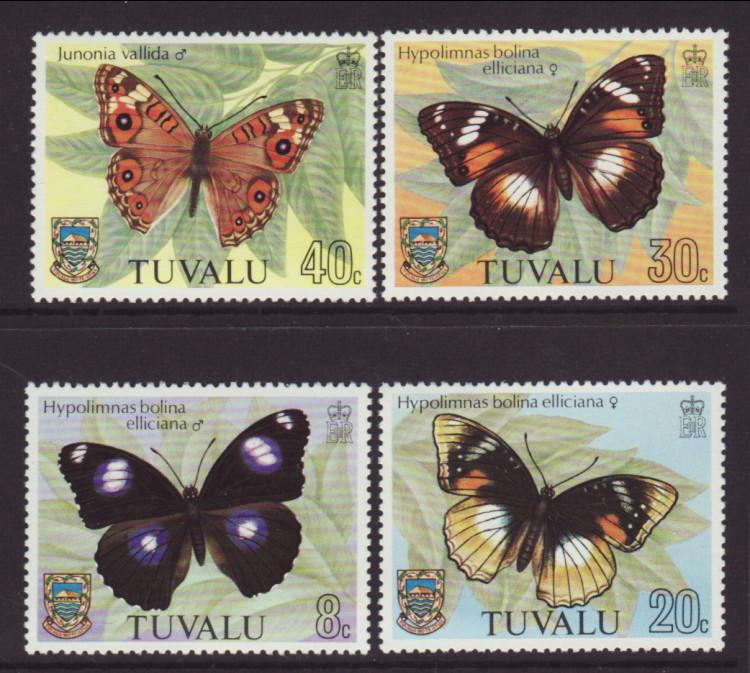 Tuvalu 146-149 Butterflies MNH VF