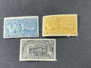 U.S.# E17-E19-MINT NEVER /HINGED----COMPLETE SET----SPECIAL DELIVERY---1944-51