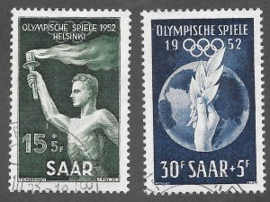 SAAR (1952) - Scott # B89 - B90,    Used