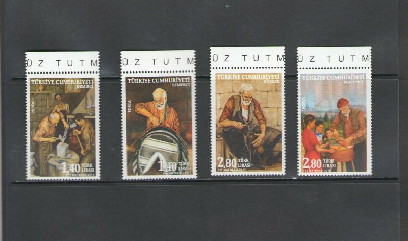 TURKEY:+BUY NOW+ Sc 3457-60 / **OCCUPATIONS OF THE PAST ** / SET OF 4  / MNH.