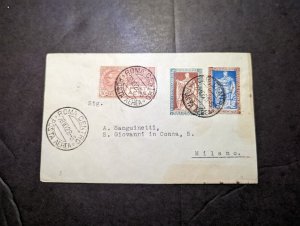 1928 Italy Airmail Cover Rome to Milan Sig A Sanguinetti