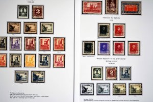 COLOR PRINTED SPAIN 1850-1940 STAMP ALBUM PAGES (42 illustrated pages)