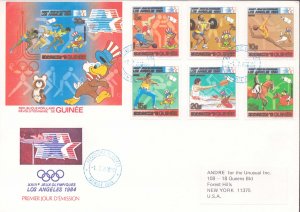 Guinea Scott 839-844, 845 Mint never hinged.