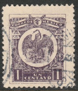 MEXICO 506, 1¢ COAT OF ARMS, USED. VF. (1077)