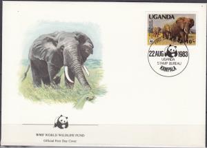 Uganda - African Elephant , FDC - (1583)