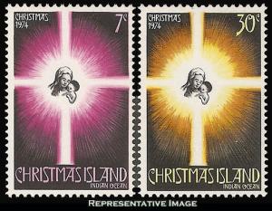 Christmas Islands Scott 61-62 Mint never hinged.