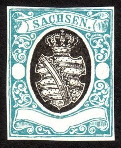 1850's, Saxony, Hirschfeld Essay, MNG, Reprint