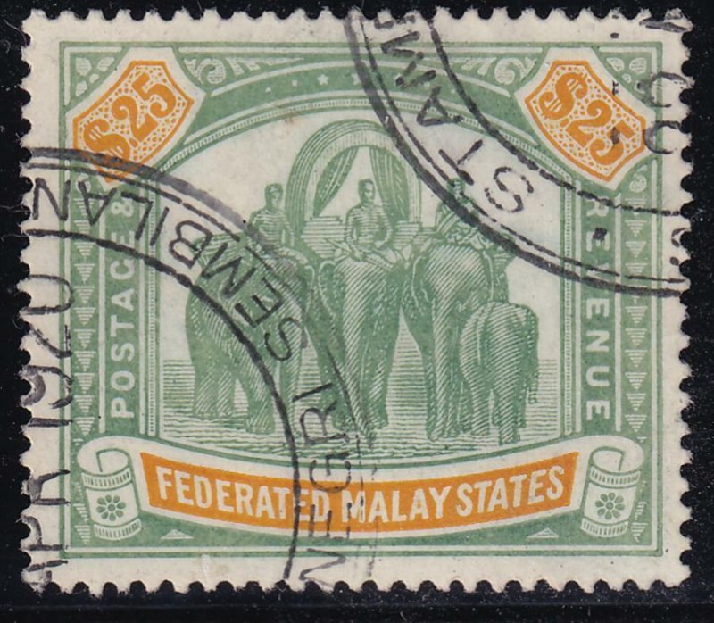 Malaya 1928 SC 76 Used Rev Price 