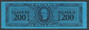 UNITED STATES MINT VF TC2643a CLASS D SERIES 125 (1955) 200 BLUE