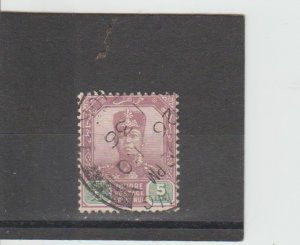 Johore  Scott#  63  Used  (1904  Sultan Ibrahim)