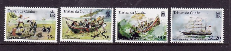 Tristan da Cunha-Sc#1050-3-unused NH set-Lifeboat Disaster-2015-please note that