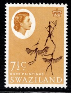 Swaziland Scott 99 MH*  From 1962  QE2 set Rock Paintings