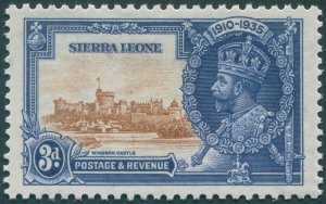 Sierra Leone 1935 3d brown & deep blue Jubilee SG182 unused