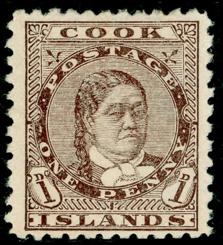 COOK ISLANDS SG13, 1d bistre-brown, UNUSED. Cat £30.