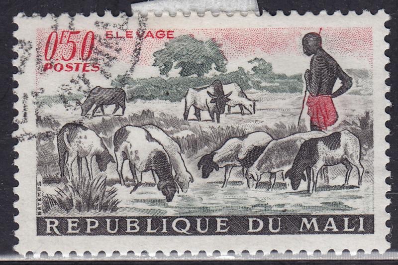 Mali 16 CTO 1961 Herding Sheep