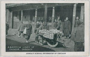 35207 - USA - ChicagoVintage postcard:: SUNDAY SCHOOL - Chinese vegetable seller