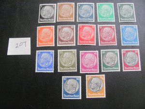 Germany  1933 MNH SC 415-431 SET XF 80 EUROS (207)