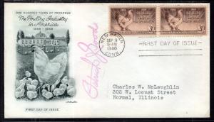 US 968 Poultry Artmaster Typed FDC