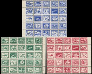 ✔️ CHILE 1948 - FAUNA CLAUDIO GAY SHEETS - SC. 254/255 C124 ** MNH  LUXE 220$