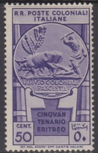 Italy Colonies General - Sassone n.26 - 50° Eritreo  MNH** cv 132$