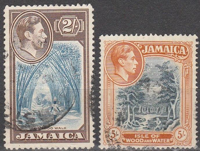 Jamaica #126-7   F-VF Used   CV $5.50  (A6519)