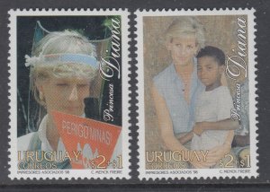 Uruguay B10-B11 Princess Diana MNH VF