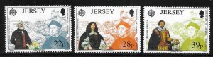 Jersey 593-595 1992 Europa set Unused Hinged 2025 Scott c.v. $2.65 30%