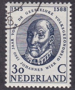 Netherlands #  384, Johannes Wier, Mental Health Pioneer, Used, 1/3 Cat.